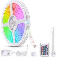 B.K.Licht bande LED 3m silicone RVB télécommande autocollant changement couleur ruban lumineux éclairage décoratif chambre salon cuisine