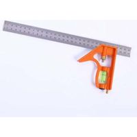 Équerre Combinée 300mm - Équerre à Combinaison Universelle et Précise en Métal avec Butée et Outil de Traçage - Outil de Mesure Professionnel