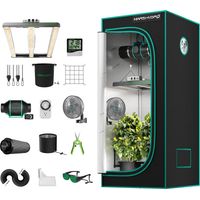 Mars Hydro – Kit de culture indoor complet 80x80x160cm – Lampe LED dimmable FC-E1500 – Système de ventilation 4" – Filtre à charbon inclus