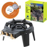 Gasherdbrenner 7,5 kW 40x40 + Reduzierstück + 2x Schlauchschelle + 1 m Schlauch