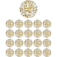 Set da 20 pezzi di tovaglie rotonde con motivo in lamina d'oro, tovagliette in rete scintillante, accessori per matrimoni e feste di compleanno