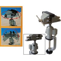 TrAdE Shop Traesio - Morsa Da Banco Base Girevole Snodabile Apertura Massima 50mm Fissaggio Morsetto -