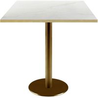 Table 70 x 70 cm Rome bistrot marbre translucide