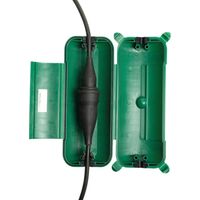 Heitronic 21045 Caja de conexión verde IP44 exterior