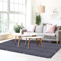 Jiubiaz Vorzeltteppich 250x400 cm HDPE UV-stabil Wasserdurchlässig Atmungsaktiv für Zelt & Caravan & Picknick