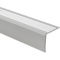 Karat – Seuil d'escalier en aluminium pré-percé – Forme L 35 x 30 mm – Longueur 134 cm – Finition argent – Montage rapide avec accessoires fournis