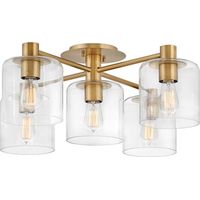 Elstead Hinkley Axel Lampada da soffitto semi-incasso a braccio multiplo Heritage ottone