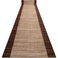 Läufer auf Gummi STREIFEN 133 cm braun brown 133x150 cm
