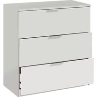 Mobile Cassettiera Bianca 3 Cassetti 80 cm Como Legno Camera da Letto Soggiorno
