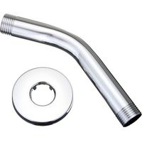 Rallonge de bras de douche avec bride, acier inoxydable, chrome poli, remplacement pour pommeau de douche effet pluie, prolonge la portée du pommeau de douche, installation facile