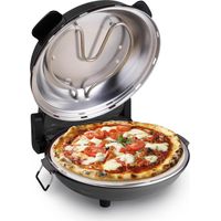 Forno Pizza Elettrico con Termostato Nero 1200 Watt Innoliving