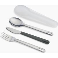 GoEat™ deJosephJoseph Joseph set di posate portatile de in acciaio inox, coltello, forchetta e cucchiaio, compatto, ideale da portare con sé in picnic, viaggi o pranzi, verde