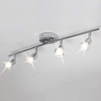 Lámpara de Techo Ajustables con 4 Focos LED, Lampara Foco de Techo, DIY, Base E27 (Sin Bombilla)