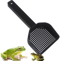 Pala para arena de gatos para conejos y hámsteres, pala para excrementos de gato, pala ergonómica para areneros, pala para reptiles, terrarios, sustrato para arena, limpiador de arena