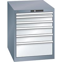 Cajonera con 6 cajones A x P x H 564 x 724 x 700 mm gris