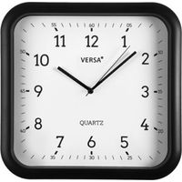 Reloj pared cuadrado 30 x 30 negro versa
