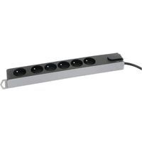 MULTIPRISE X6 NOIR +3M + INT AVEC INTERRUPTEUR PROFILE 433060330