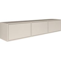 Selsey FRAMME – mueble TV suspendido con tres puertas – gris cachemira – 150 cm
