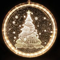BEBUSINGOTO Guirnalda de luces navideñas para decoración de interiores, funciona con pilas, 3D, para pared, ventana, pasillo, patio y dormitorio, color blanco.
