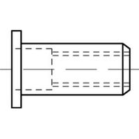 Blindnietmuttern Alu-Legierung Flachkopf M 8 / 3,0 - 6,0 S 100 Stk