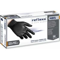 Gants en nitrile Reflexx N85B sans poudre 100 % sans latex 8,4 g Cat. 3 50 pièces XXL