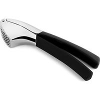Presse-ail en acier inoxydable avec brosse – Durable et facile à nettoyer – Noir –