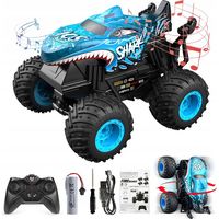 Ferngesteuerter RC-Auto-Monstertruck 1:20 Shark 4x4 mit LED-Musik