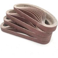 Packung mit 40 Schleifbändern, 15 mm x 452 mm, XU, Körnung 60, Aluminiumoxid – Geeignet für Holzbearbeitung, Metallpolitur und Messerschärfen – KZQ