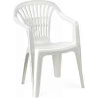 SEDIA RESINA BIANCA ARGO-SCILLA CON BRACCIOLI