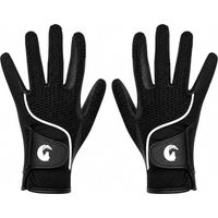 Coco Equestrian Black (XL) Breathable 3D Mesh Synthetic Leather Horse Riding Gloves