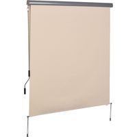 Outsunny – Store banne extérieur 250 x 160 cm – Tissu polyester 280g/m² anti-UV50+ – Mécanisme à manivelle en aluminium – Montage mural ou plafond