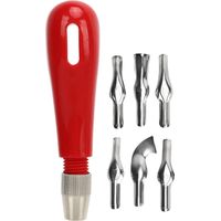 Ensemble de couteaux à linogravure en acier inoxydable pour bois et citrouille, coupe précise et prise en main facile.