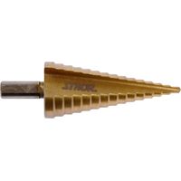 STHOR HSS FORET ÉTAGÉ TITANE POUR MÉTAL, BOIS ET PLASTIQUE - TAILLES AU CHOIX 4-12/4-20/4-32/4-39 MM - OU EN KIT - CENTRAGE AUTO