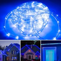Randaco Guirlande lumineuse - Tube lumineux 40m 8 fonctions- Bleu - IP44
