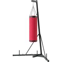 Support Sac de Frappe Autoportant avec Sac de Frappe et Base Lesté Réglable en Hauteur 175x91x231cm Rouge