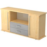 bümö office Sideboard mit 2 Schübe & 2 Türen Ahorn