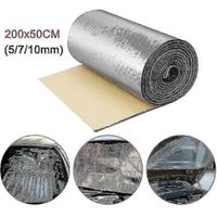 Tapis d'isolation phonique et thermique pour voiture, camion, pare-feu, 500 x 2000 mm (5 mm)