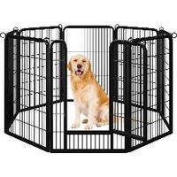 MaxxPet Recinto per cani – Recinto per cani da interno ed esterno - Parco per cuccioli e conigli - Area giochi pieghevole - Gabbia con 8 pannelli 60x60cm - Incl. tappetino assorbente