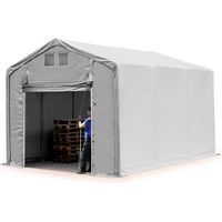 3x6m hangar TOOLPORT, PVC 850 N, H. 3m avec porte actionnée par traction