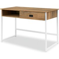 Otari - Scrivania in stile industrial oak con cassetto e vano a giorno, 110x50xH76 cm