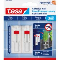 Ganci autoadesivi Tesa Nail per appendere quadri su piastrelle fino a 3 kg (2 pezzi)
