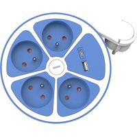 Roline 19.07.2342 Steckdosenleiste Weiß-Blau CEE-Stecker 1 St.