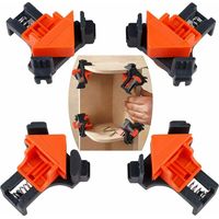 4pcs 90 Degree Right Angle Clamp, Alldo Corner Clamps for Carpentry, Wood Frame Clip Tools, Woodworking Tools for Drilling, Cabinet Making