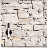 Memo Glass Board STONE, pour notes et aimants, 40 x 40 cm, ZELLER