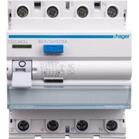Disjoncteur différentiel HAGER 3P+N 63A 30mA CDC463J