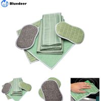 Lot de 6 Chiffon Bambou Microfibre pour Vitres Miroirs Carreaux Carrosserie Microfibre Bambou Vitre Ménage Salle de Bain