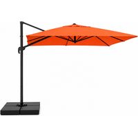 Parasol rectangulaire 3x4 déporté rotatif terracotta en aluminium CEZIR
