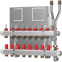 Danfoss Distributore circuito di riscaldamento Tipo gruppo di sicurezza con 7 circuiti di riscaldamento, 145H0907