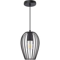 Lampe suspendue Ether - Noir - Culot E27 - DeliTech®