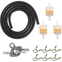 Kit de manguera de combustible, filtro de combustible de gasolina para motocicleta con filtro de gasolina de 3-6 mm, manguera de combustible de 1 m, 6 abrazaderas para manguera, filtro de combustible